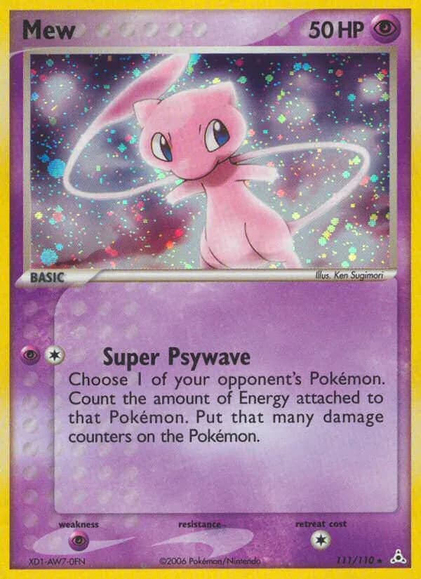 EX Holon Phantoms Mew card front, 111/110