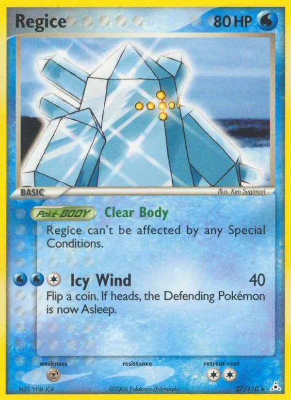 Regice card front, EX Holon Phantoms 27/110