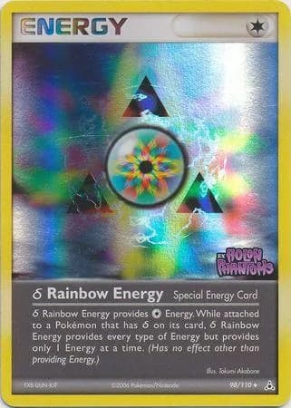 δ Rainbow Energy reverse holo card front, EX Holon Phantoms 98/110