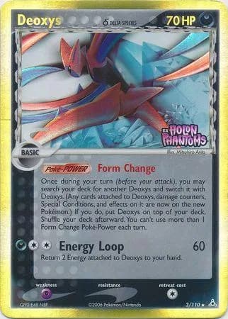 Deoxys δ reverse holo card front, EX Holon Phantoms 3/110