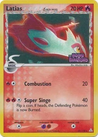Latias δ reverse holo card front, EX Holon Phantoms 21/110