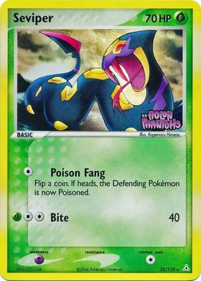 Seviper reverse holo card front, EX Holon Phantoms 32/110