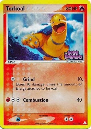 Torkoal reverse holo card front, EX Holon Phantoms 33/110