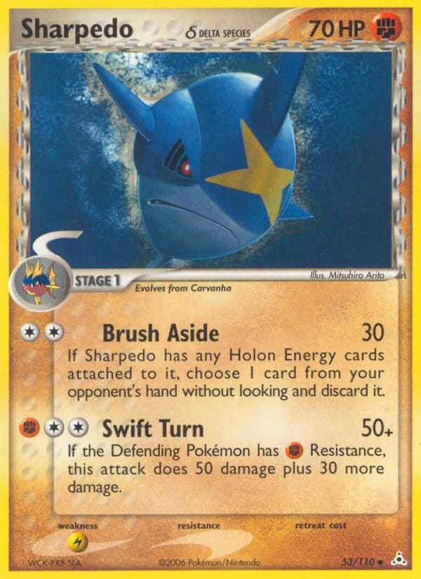 Sharpedo δ card front, EX Holon Phantoms 53/110