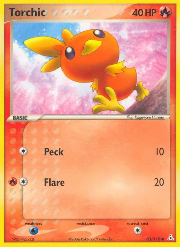 Torchic card front, EX Holon Phantoms 83/110