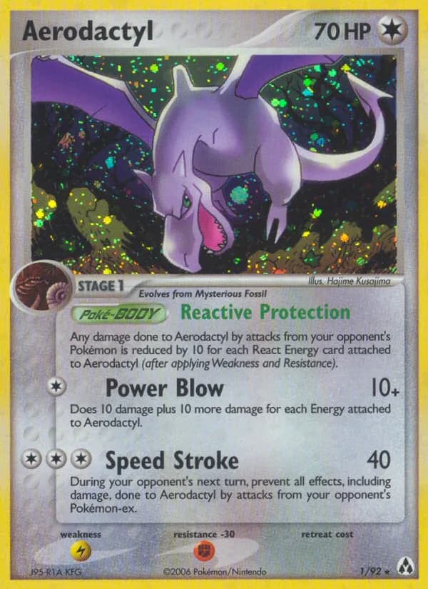 Aerodactyl card front, EX Legend Maker 1/92