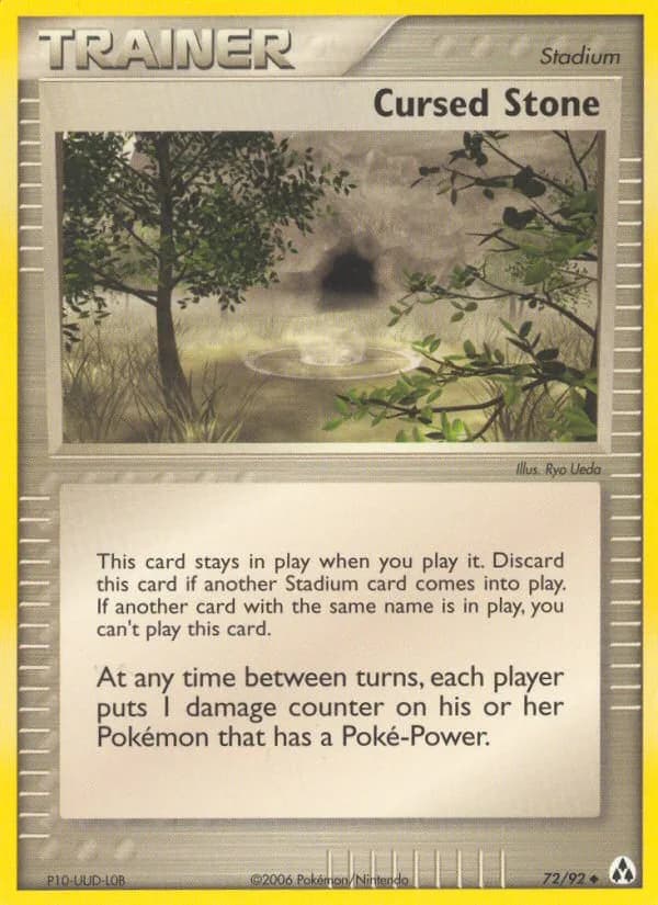 Cursed Stone card front, EX Legend Maker 72/92