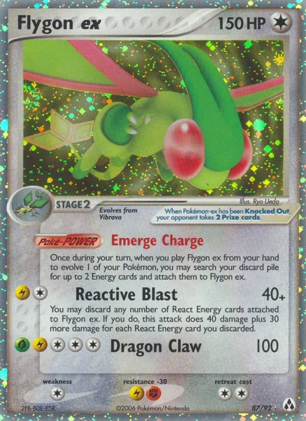 Flygon ex card front, EX Legend Maker 87/92