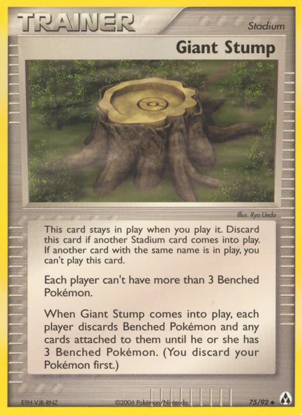 Giant Stump card front, EX Legend Maker 75/92