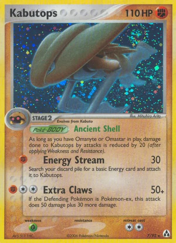 Kabutops card front, EX Legend Maker 7/92