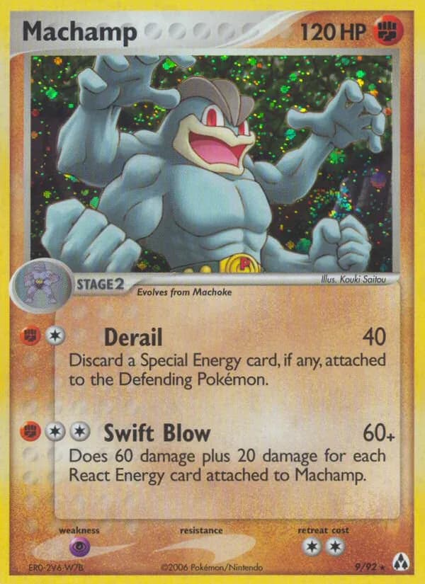 Machamp card front, EX Legend Maker 9/92