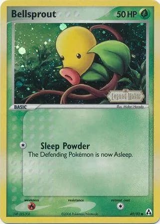 Bellsprout reverse holo card front, EX Legend Maker 49/92