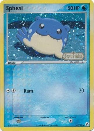 Spheal reverse holo card front, EX Legend Maker 65/92