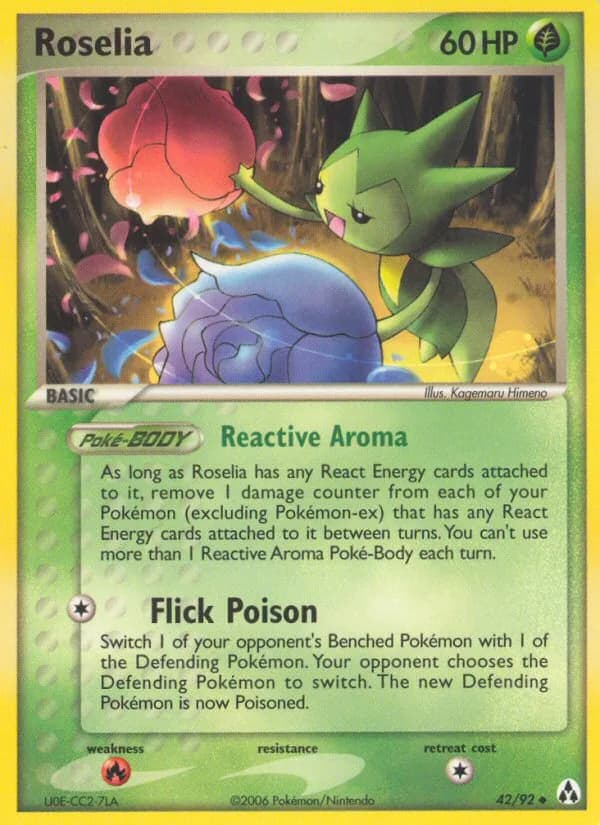 Roselia card front, EX Legend Maker 42/92