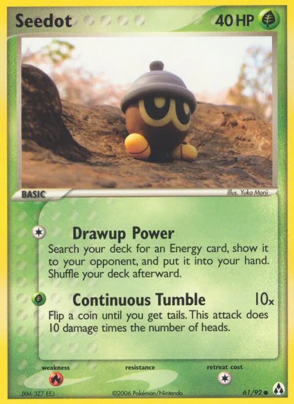Seedot card front, EX Legend Maker 61/92