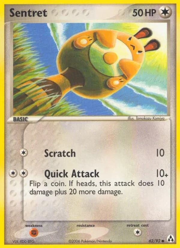 Sentret card front, EX Legend Maker 62/92