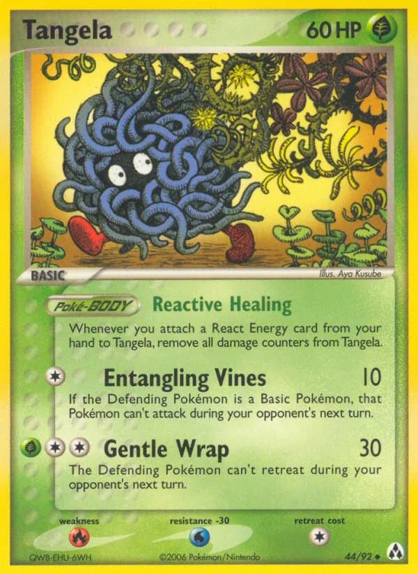 Tangela card front, EX Legend Maker 44/92