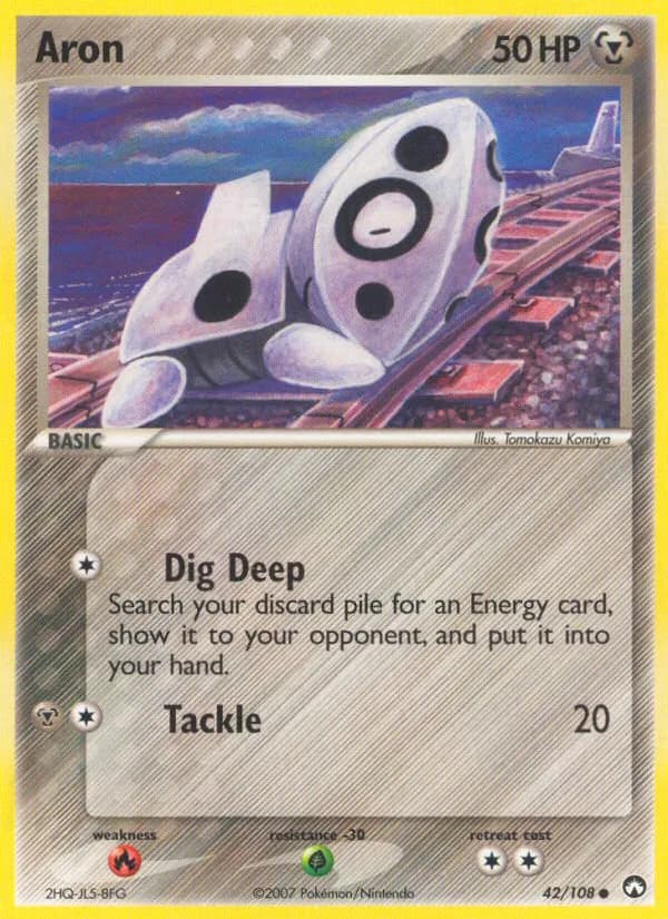 Aron card front, EX Power Keepers 42/108