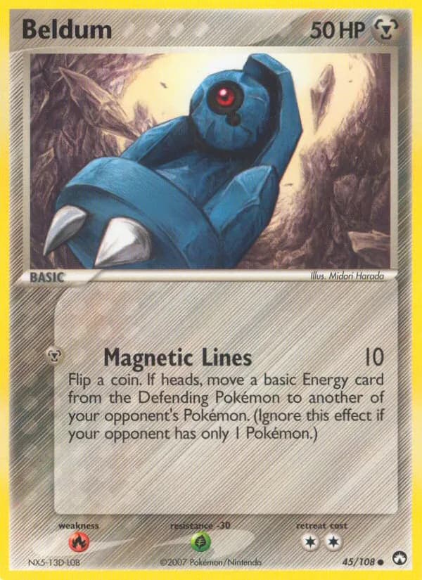 Beldum card front, EX Power Keepers 45/108