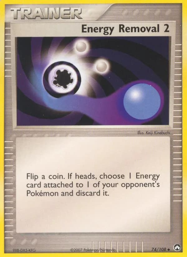 Energy Removal 2 card front, EX Power Keepers 74/108