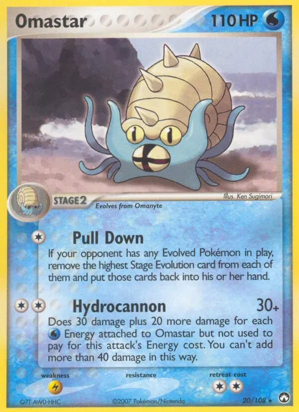 Omastar card front, EX Power Keepers 20/108