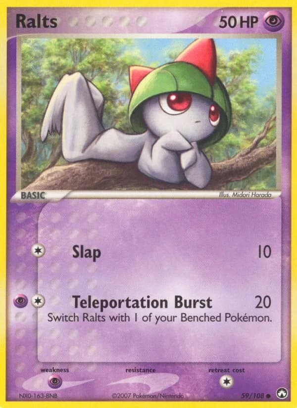 Ralts card front, EX Power Keepers 59/108