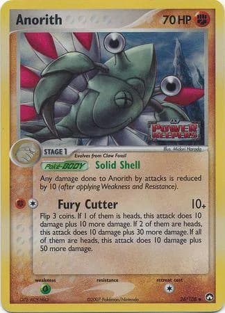 Anorith reverse holo card front, EX Power Keepers 26/108