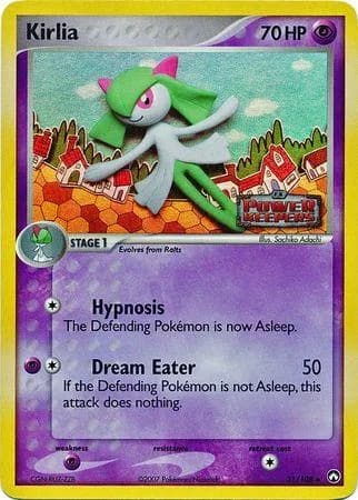 Kirlia reverse holo card front, EX Power Keepers 31/108