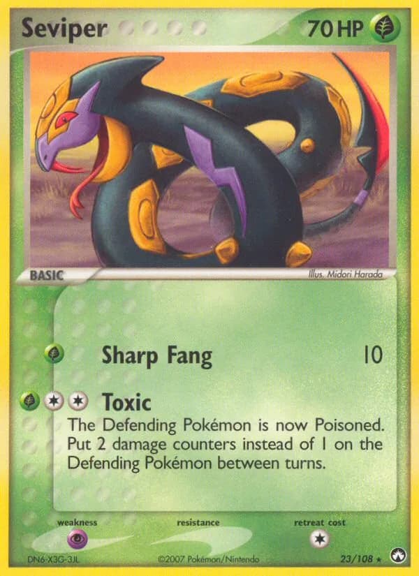 Seviper card front, EX Power Keepers 23/108
