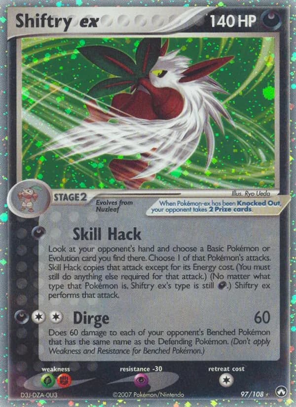 Shiftry ex card front, EX Power Keepers 97/108