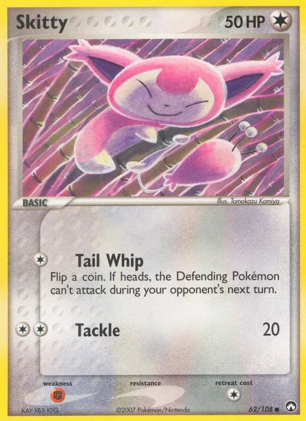 Skitty card front, EX Power Keepers 62/108