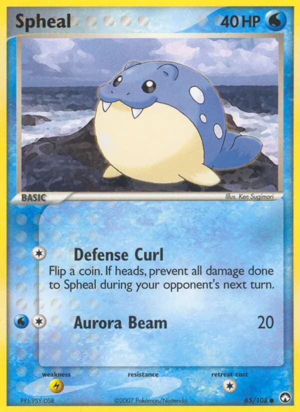 Spheal card front, EX Power Keepers 65/108