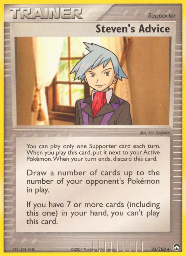 Steven's Advice card front, EX Power Keepers 83/108
