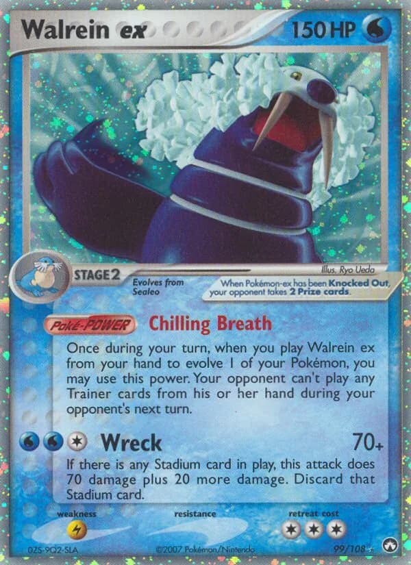Walrein ex card front, EX Power Keepers 99/108