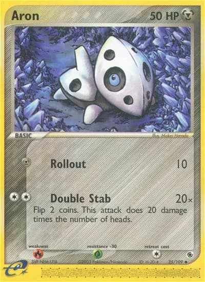 Aron card front, EX Ruby & Sapphire 25/109