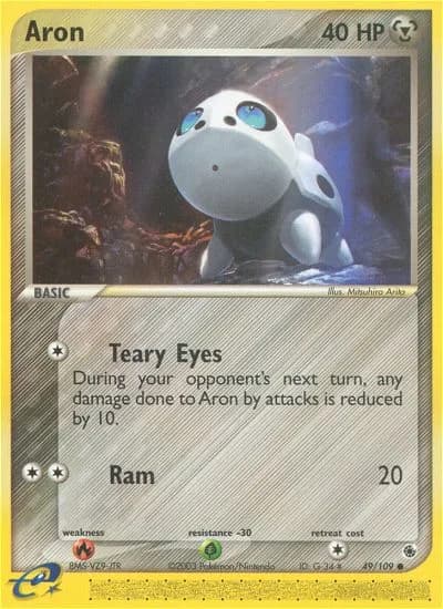 Aron card front, EX Ruby & Sapphire 49/109
