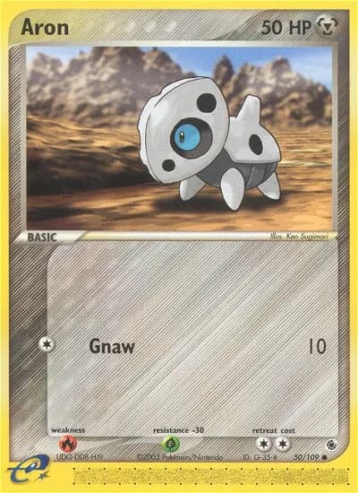 Aron card front, EX Ruby & Sapphire 50/109