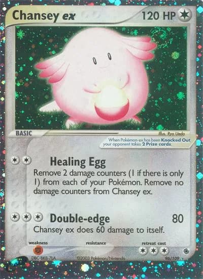 Chansey ex card front, EX Ruby & Sapphire 96/109