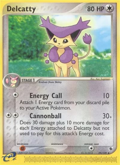 Delcatty card front, EX Ruby & Sapphire 29/109