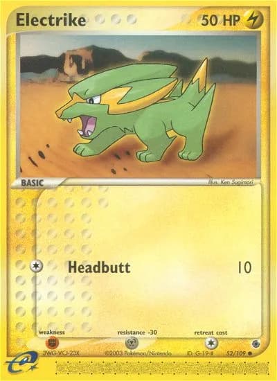 Electrike card front, EX Ruby & Sapphire 52/109