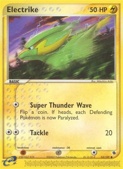 Electrike card front, EX Ruby & Sapphire 53/109