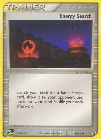 Energy Search card front, EX Ruby & Sapphire 90/109