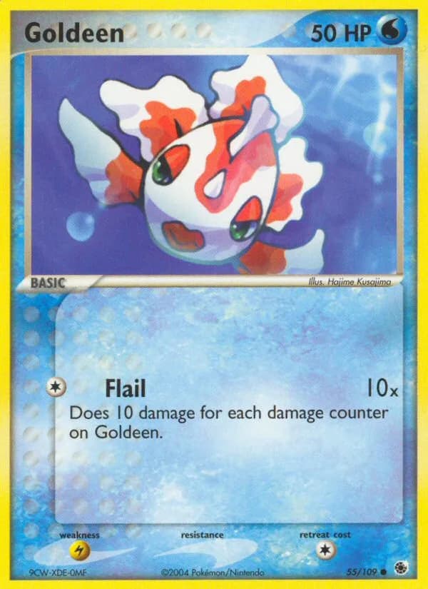 Goldeen card front, EX Ruby & Sapphire 55/109