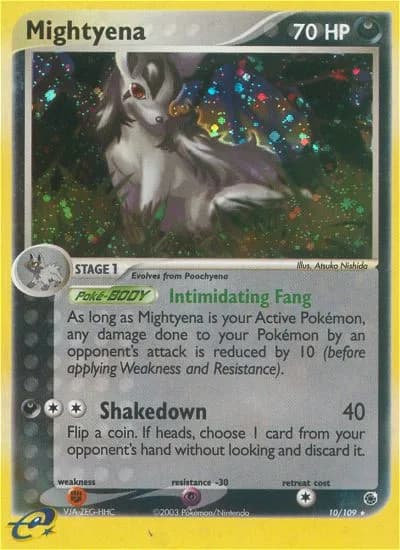 Mightyena card front, EX Ruby & Sapphire 10/109