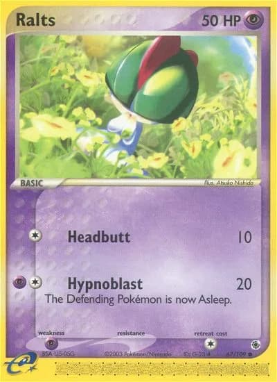 Ralts card front, EX Ruby & Sapphire 67/109
