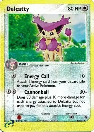 Delcatty reverse holo card front, EX Ruby & Sapphire 29/109