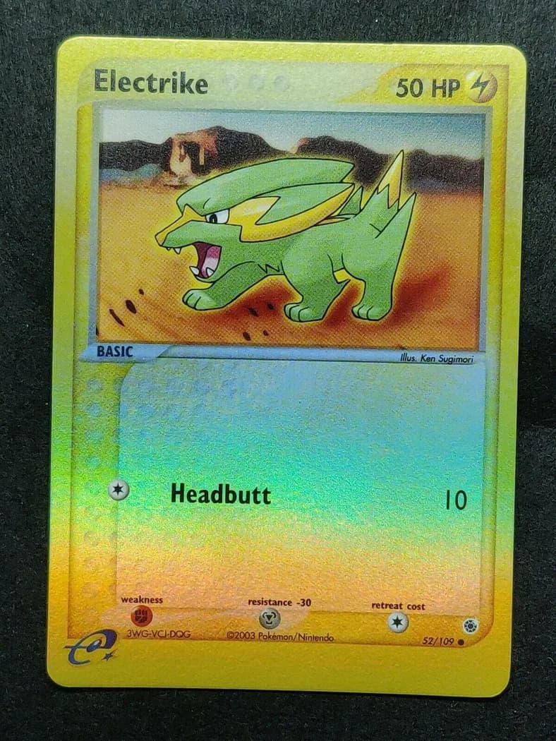 Electrike reverse holo card front, EX Ruby & Sapphire 52/109