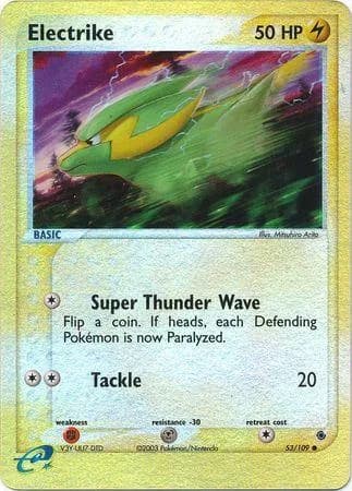 Electrike reverse holo card front, EX Ruby & Sapphire 53/109