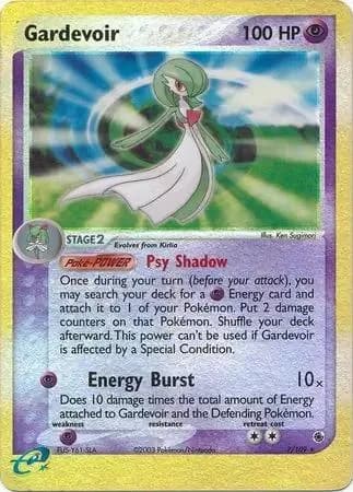 Gardevoir reverse holo card front, EX Ruby & Sapphire 7/109