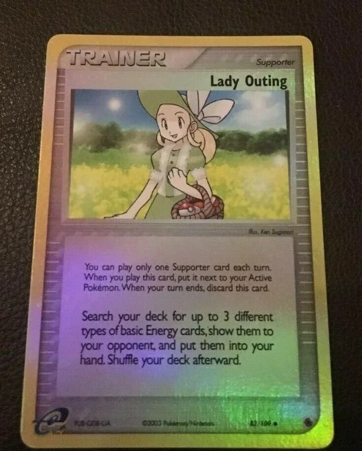 Lady Outing reverse holo card front, EX Ruby & Sapphire 83/109
